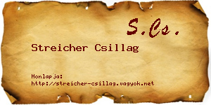 Streicher Csillag névjegykártya